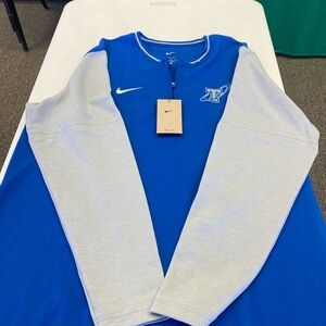 Nike Men's Zip-Up Sweater in Blue and Gray